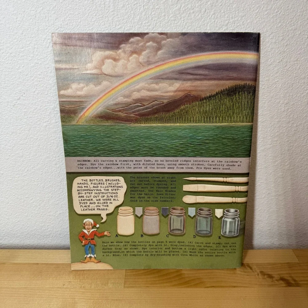 Vintage 1985 Coloring Leather Al Stohlman Tandy Leather Co Book 1942 Craft Guide